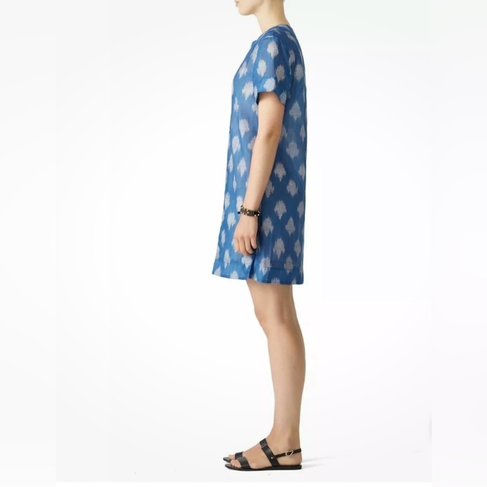 Theory. Blue and White Tie-Dye Dress - Picture 2 of 9